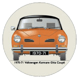 VW Karmann Ghia Coupe 1970-71 Coaster 4